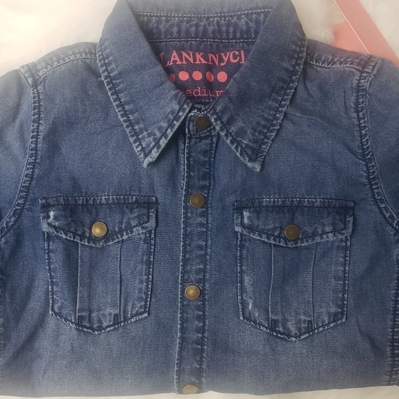 Blank NYC girls jean button down shirt - Picture 3 of 6